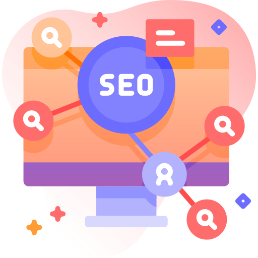 SEO in digital marketing icon