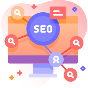 SEO in digital marketing icon